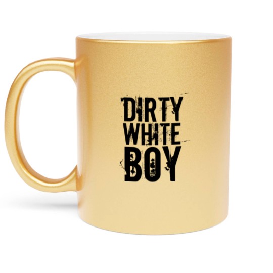 Discover VINTAGE MEN'S , DIRTY WHITE BOY Metallic Mugs