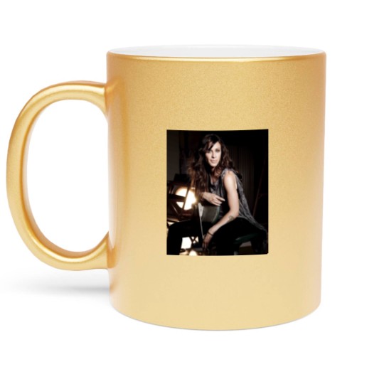Discover Alanis Morissette Metallic Mugs, Birthday Gift, 90s vintage Music Metallic Mugs