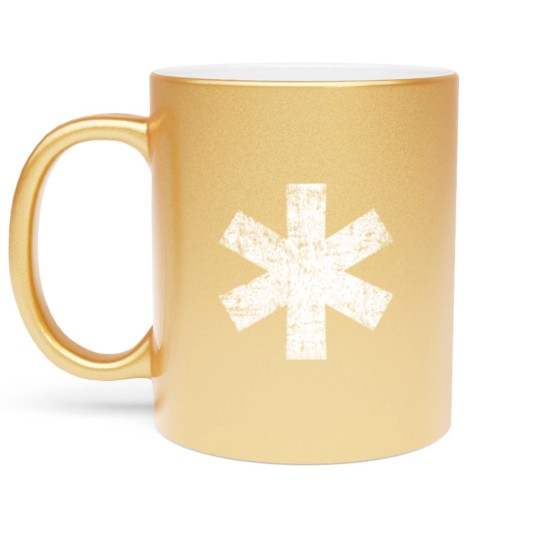 Discover Asterisk Distressed - Asterisk - Metallic Mugs