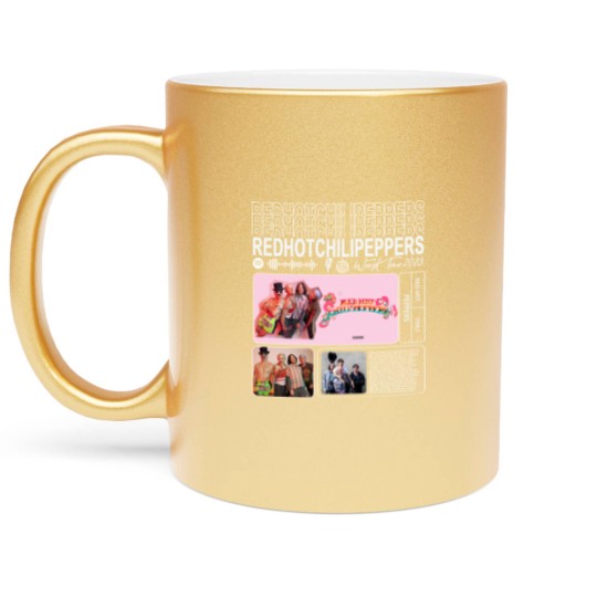 Discover Red Hot Chili Peppers Music Metallic Mugs, World Tour 2023 Metallic Mugs, Red Hot Chili Peppers Vintage Retro Gift