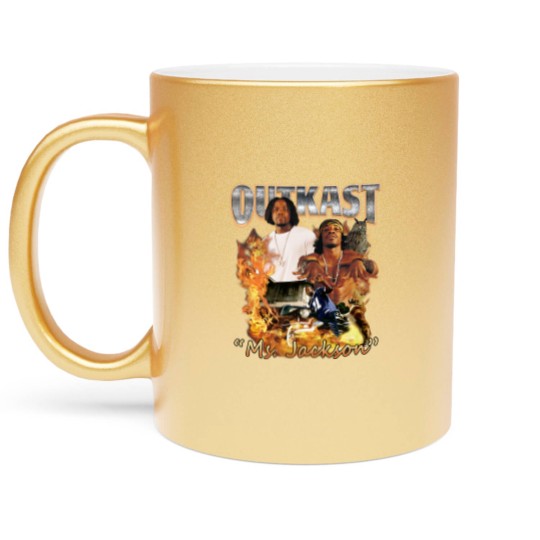 Discover Outkast Ms. Jackson Rap Metallic Mugs, Outkast Rap 90s Vintage Retro Classic Graphic Metallic Mugs