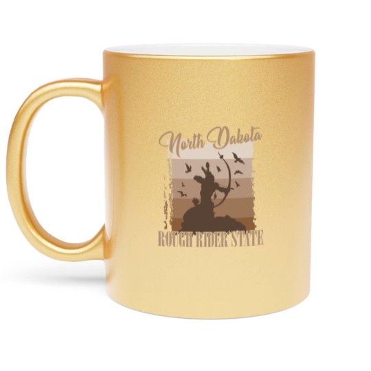 Discover North Dakota usa state gift Metallic Mugs