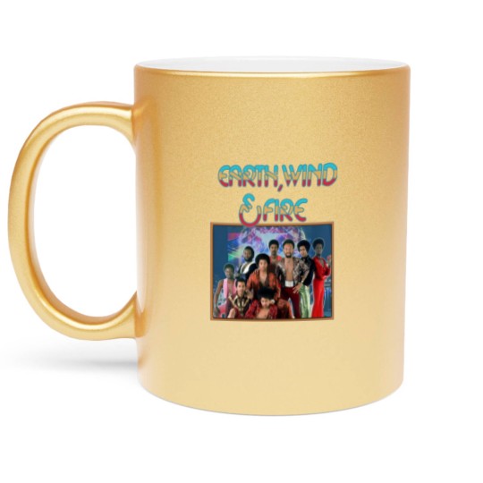 Discover Earth Wind and Fire Vintage Metallic Mugs, Earth Wind and Fire Metallic Mugs, Earth Wind and Fire 80s Vintage Homage Metallic Mugs