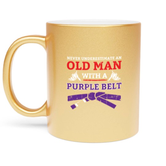 Discover Jiu Jitsu Metallic Mugs Old Man Metallic Mugs Purple Belt Metallic Mugs Metallic Mugs