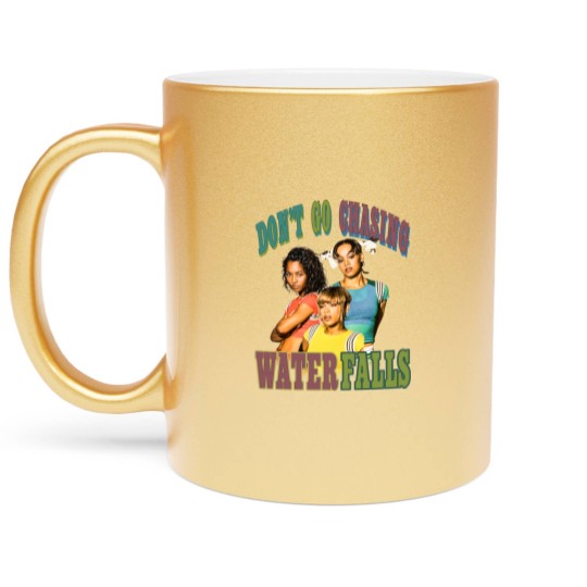 Discover Vintage TLC Metallic Mugs | TLC Graphic Metallic Mugs | Dont Go Chasing Waterfalls Metallic Mugs