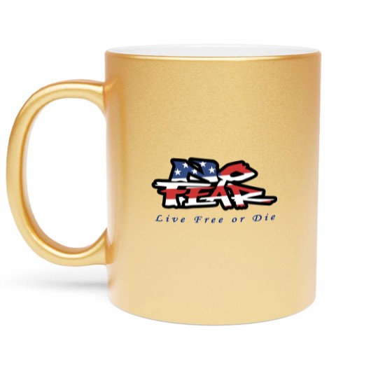 Discover NO FEAR WITH USA FLAG  | Active Metallic Mugs