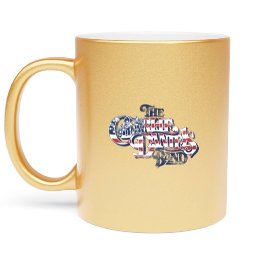 Discover Charlie Daniels Band Men's Metallic Mugs | American Flag Star Spangled Logo Gray Graphic Metallic Mugs