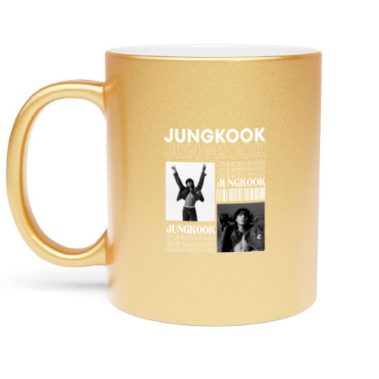 Discover Jungkookie Graphic 90s Metallic Mugs,Jungkook Bts Metallic Mugs, Vintage JungKook 90s Bootleg Metallic Mugs