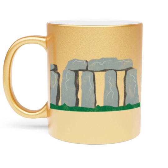 Discover stonehenge gift wiltshire temple sightseeing Metallic Mugs