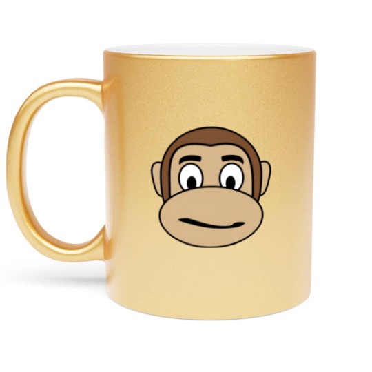 Discover Monkey Emoji - skeptical Metallic Mugs