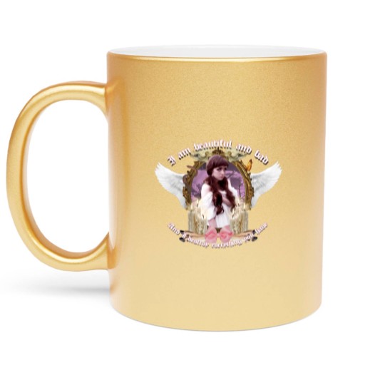 Discover Nicole Dollanganger 'Beautiful and Bad' Metallic Mugs