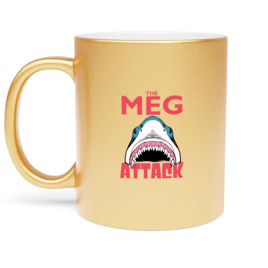 Discover the meg attack shark Metallic Mugs Metallic Mugs