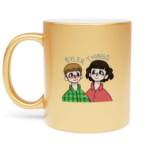 Discover Byler Will And Mike Ship Design Metallic Mugs