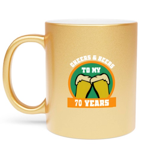 Discover 70th Birthday 70 Years Gift Funny Saying Metallic Mugs