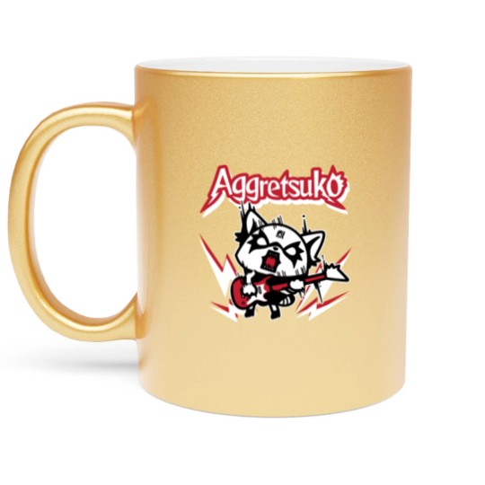 Discover Aggretsuko Rocker Rage Metallic Mugs Metallic Mugs Metallic Mugs