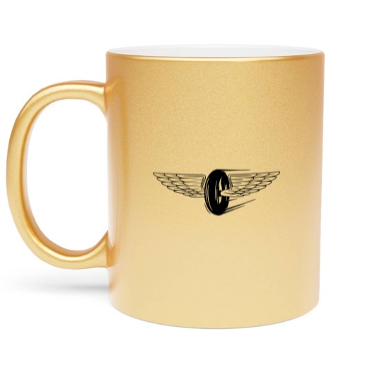 Discover wheel wings Metallic Mugs