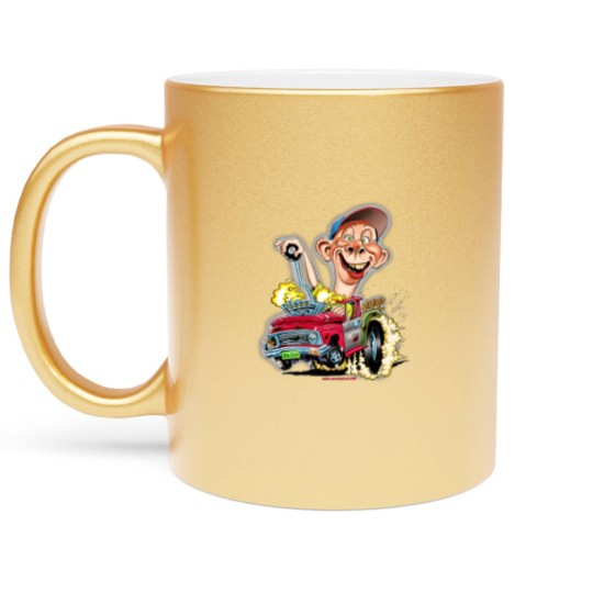 Discover Bubba J Hot Rod Pick Up Truck Metallic Mugs