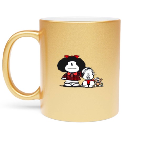 Discover Hermanos - Mafalda Feminista Frases Humor - Metallic Mugs