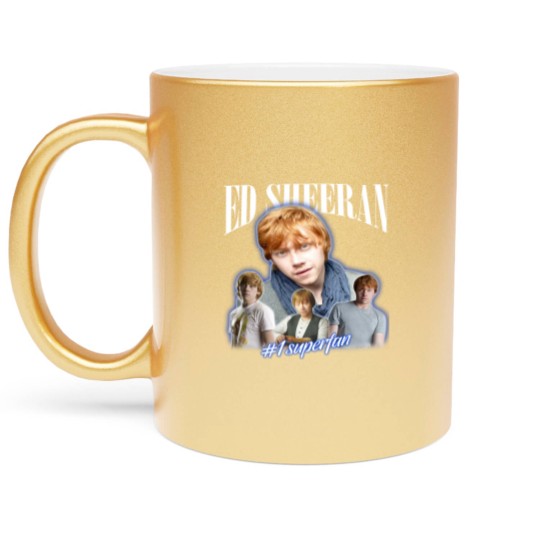 Discover Vintage E.d She.Eran #1 Supe.rfan Unisex Metallic Mugs, E.d Sheer.an 2023 Tour Metallic Mugs