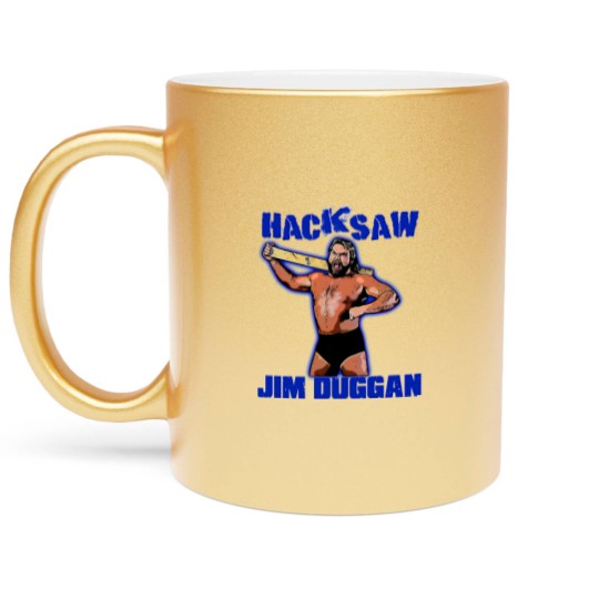 Discover hacksaw jim duggan Metallic Mugs  wrestling 80s Metallic Mugs