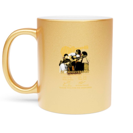 Discover The Monkees 56th Anniversary 1966-2022 Signatures Metallic Mugs,