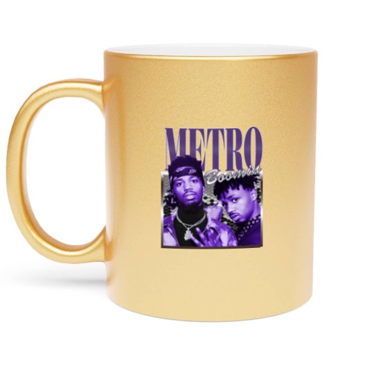 Discover RETRO METRO BOOMIN Vintage Metallic Mugs, Metro Boomin Hip-Hop/Rap