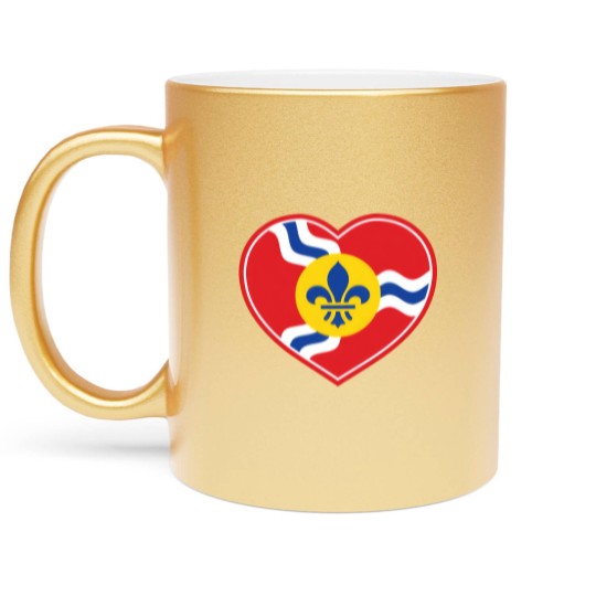 Discover I Heart Saint Louis - St Louis - Metallic Mugs