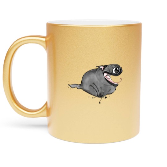 Discover Zoomies!!! (black pug) - Black Pug - Metallic Mugs