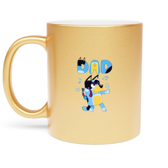 Discover Funny blues Dad Mum Father_s Day Metallic Mugs