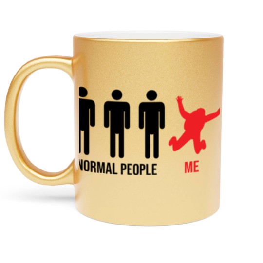 Discover Normal People Me Skydiver Skydive Funny Parachute Metallic Mugs