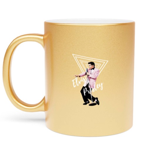 Discover Elvis Metallic Mugs, Elvis Presley, King Of Rock N Roll Graphic Metallic Mugs, Elvis Dance Metallic Mugs