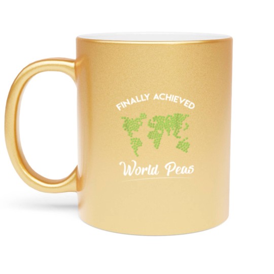 Discover Funny world peace on earth pun Metallic Mugs Achieved world peas Metallic Mugs