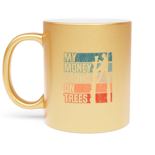 Discover My Money Grows On Trees Vintage Tree Climb Metallic Mugs
