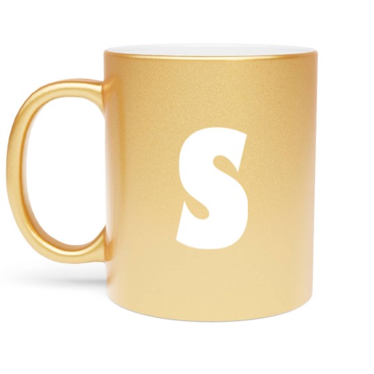 Discover Chipmunks "S" Simon Letter Print Halloween Costume Metallic Mugs