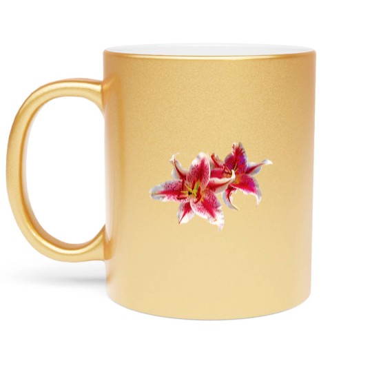 Discover Stargazer Lily Pair Metallic Mugs