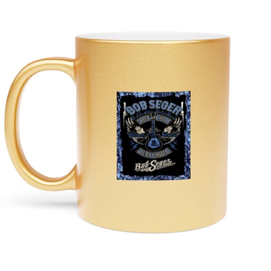 Discover Vintage Bob Seger & The Silver Bullet Band  Bob the legend Rock and Roll Metallic Mugs