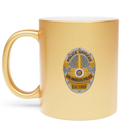 Discover LAPD Police Officer Badge Metallic Mugs