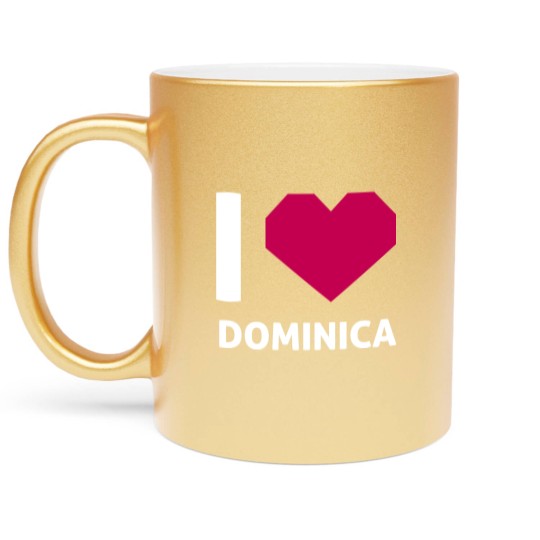 Discover I Love Dominica Metallic Mugs