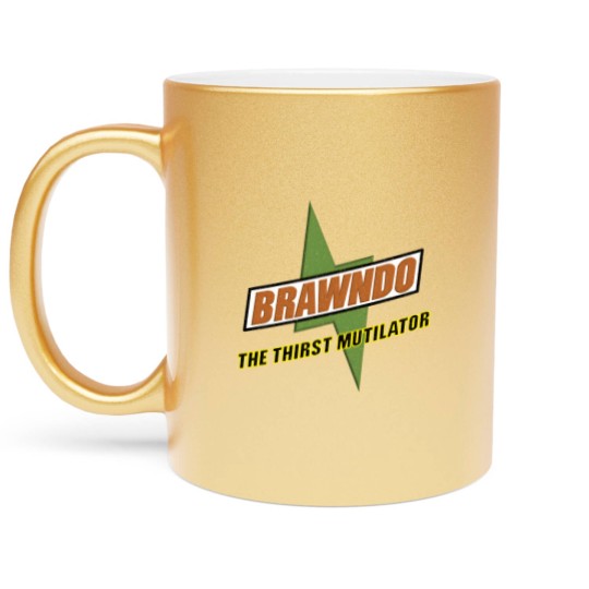 Discover Brawndo - The Thirst Mutilator - vintage logo - Brawndo - Metallic Mugs