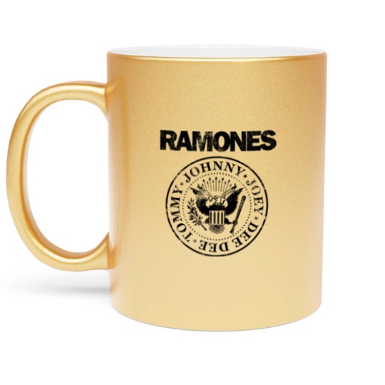 Discover Metallic Mugs Ramones Logo Tommy Dee Dee Joey Retro Vintage