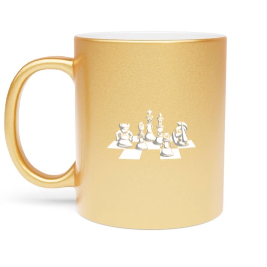 Discover Chess chess piece Metallic Mugs