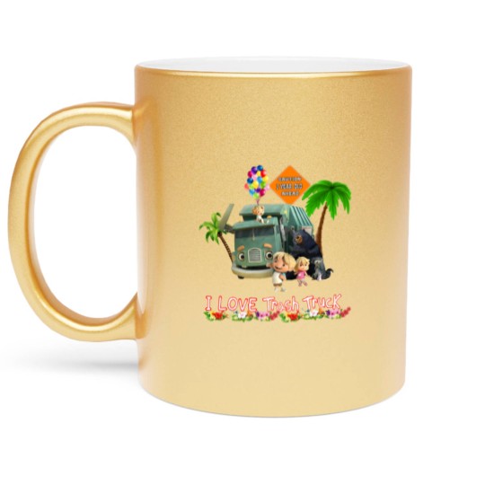 Discover Trash Truck Netflix, Trash Truck, Garbage Truck Kids, I Love Garbage Trucks, Hank And Trash Truck, (1) Metallic Mugs