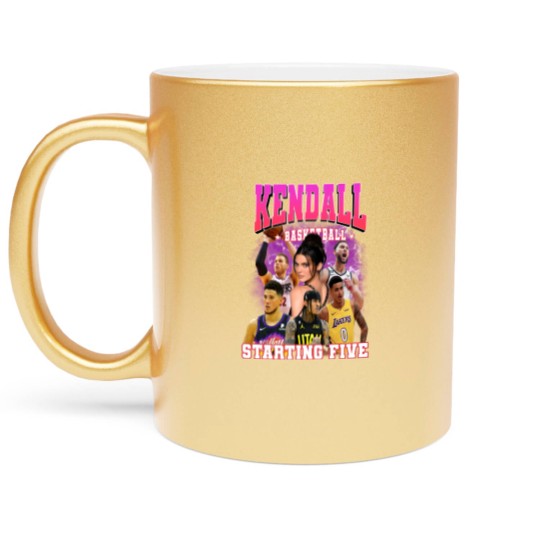 Discover 90s Vintage Kendall Starting Five Metallic Mugs Loahaddian Kendall Jenner Team Metallic Mugs
