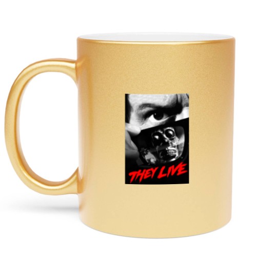 Discover They Live - John Carpenter - Rowdy Roddy Piper Metallic Mugs