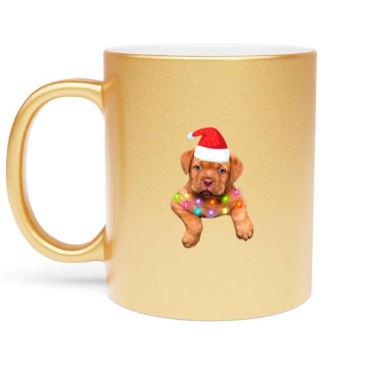 Discover dogue de bordeaux christmas decor for dog lovers Metallic Mugs
