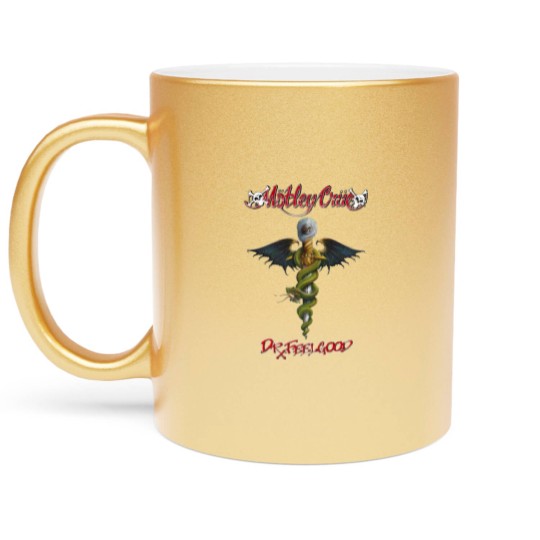 Discover Motley Crue Dr Feelgood Logo Metallic Mugs