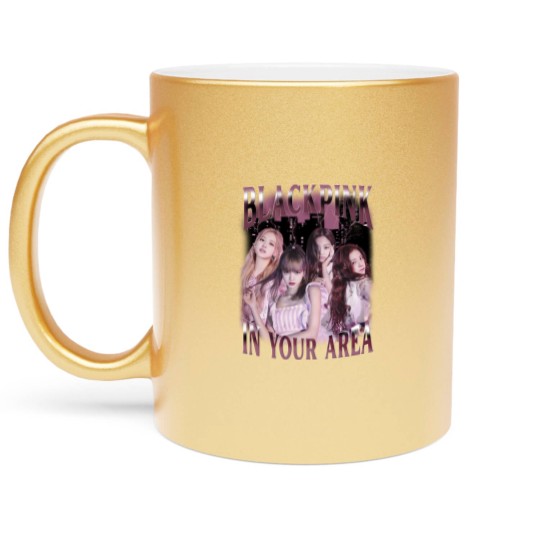 Discover Blackpink Kpop Metallic Mugs, Blackpink 90s Retro Bootleg Metallic Mugs