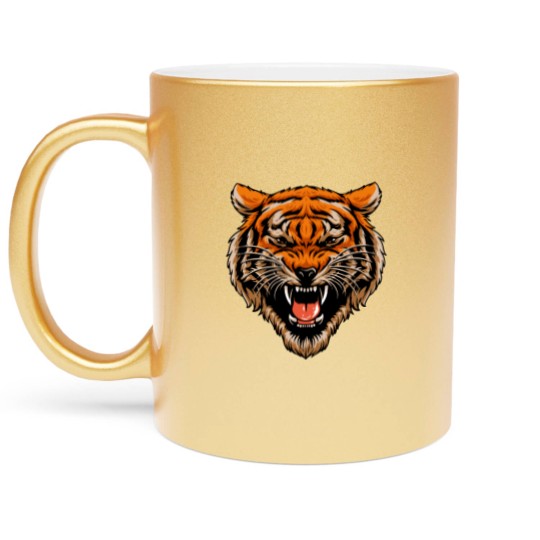 Discover tiger head - Roaring Tiger - Metallic Mugs