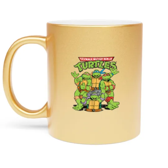 Discover Retro Teenage Mutant Ninja Turtles Metallic Mugs, Funny Turtle Metallic Mugs