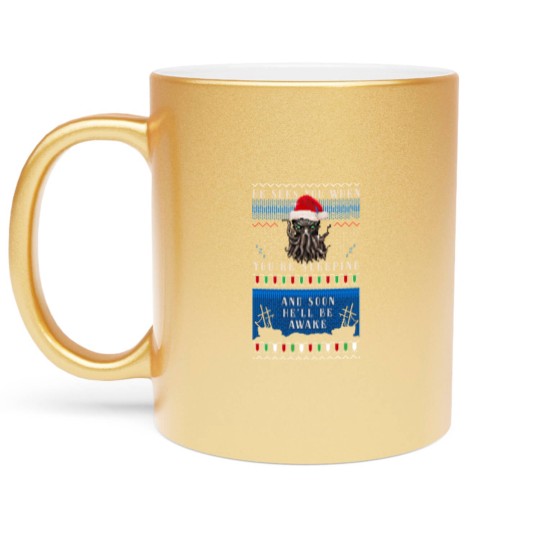 Discover Cthulhu Ugly Christmas  Metallic Mugs